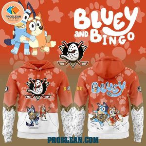 Anaheim Ducks Bluey and Bingo Hoodie T Shirt