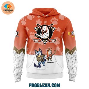 Anaheim Ducks Bluey and Bingo Hoodie T Shirt