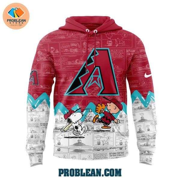 Arizona Diamondbacks 75th Anniversary Of Peanuts Hoodie T Shirt