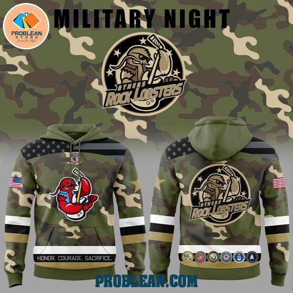 Athens Rock Lobsters Military Night Hoodie T Shirt