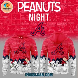 Atlanta Braves 75th Anniversary Snoopy Peanuts Hoodie T Shirt