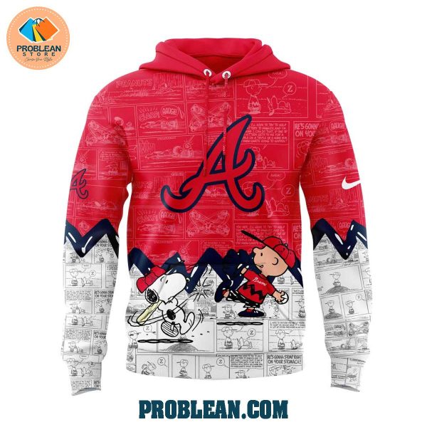 Atlanta Braves 75th Anniversary Snoopy Peanuts Hoodie T Shirt