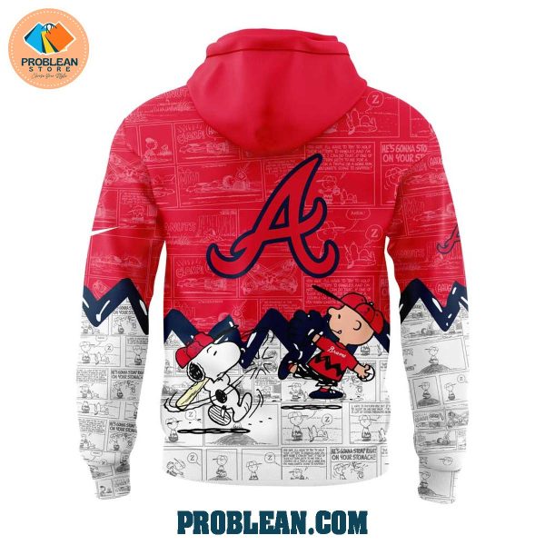 Atlanta Braves 75th Anniversary Snoopy Peanuts Hoodie T Shirt