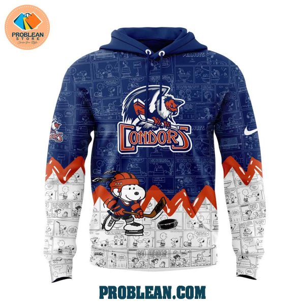 Bakersfield Condors 75th Anniversary Snoopy Peanuts Hoodie T Shirt