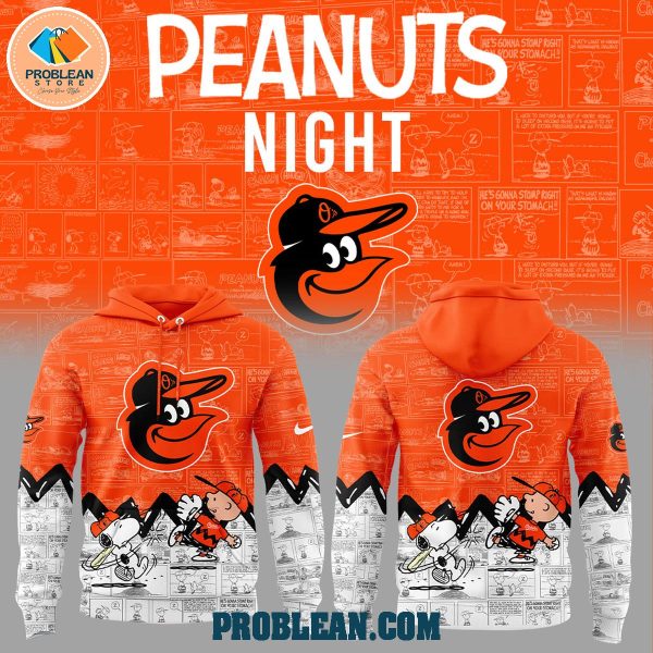 Baltimore Orioles 75th Anniversary Of Peanuts Hoodie T Shirt