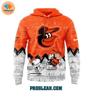 Baltimore Orioles 75th Anniversary Of Peanuts Hoodie T Shirt