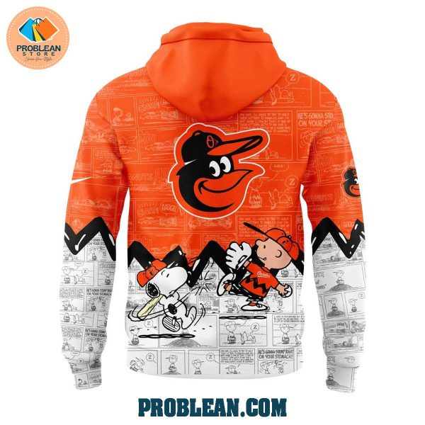 Baltimore Orioles 75th Anniversary Of Peanuts Hoodie T Shirt