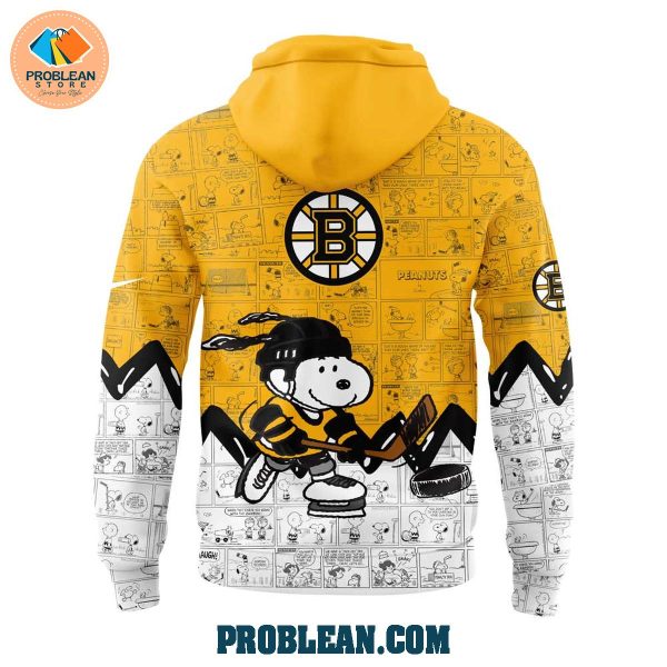 Boston Bruins 75th Anniversary Snoopy Peanuts Hoodie T Shirt