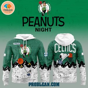 Boston Celtics Happiness 75 Years Of Peanuts Hoodie T Shirt