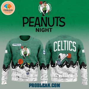 Boston Celtics Happiness 75 Years Of Peanuts Hoodie T Shirt