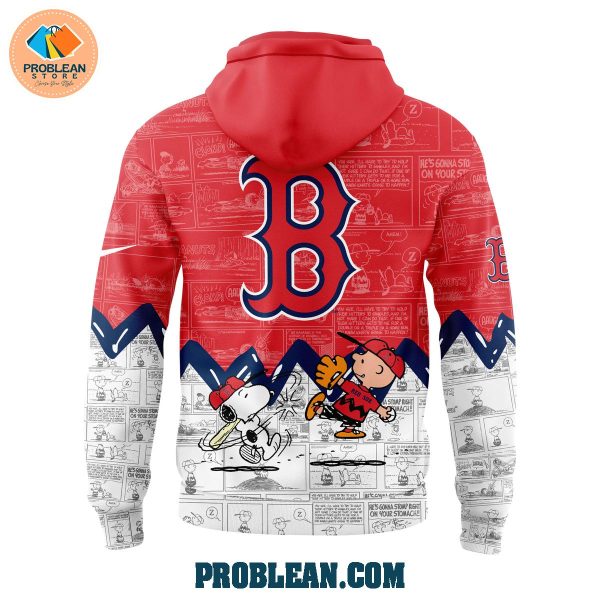 Boston Red Sox 75th Anniversary Of Peanuts Hoodie T Shirt