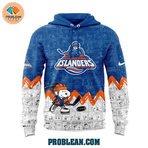 Bridgeport Islanders 75th Anniversary Snoopy Peanuts Hoodie T Shirt