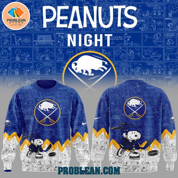 Buffalo Sabres 75th Anniversary Of Peanuts Hoodie T Shirt