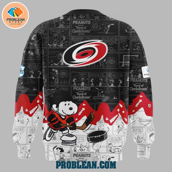 Carolina Hurricanes 75th Anniversary Snoopy Peanuts Hoodie T Shirt