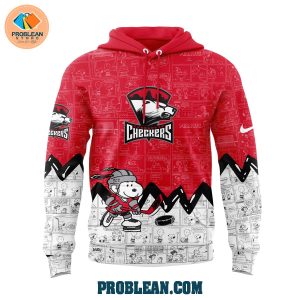 Charlotte Checkers 75th Anniversary Snoopy Peanuts Hoodie T Shirt