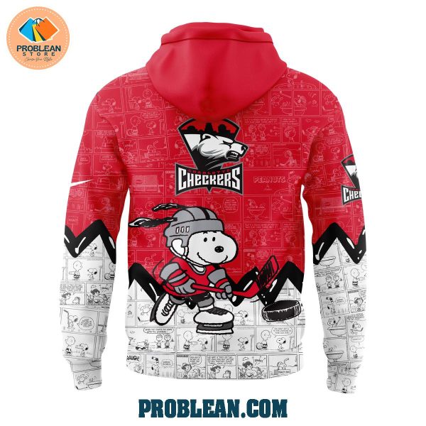 Charlotte Checkers 75th Anniversary Snoopy Peanuts Hoodie T Shirt