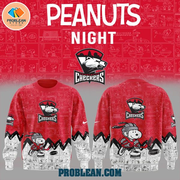 Charlotte Checkers 75th Anniversary Snoopy Peanuts Hoodie T Shirt