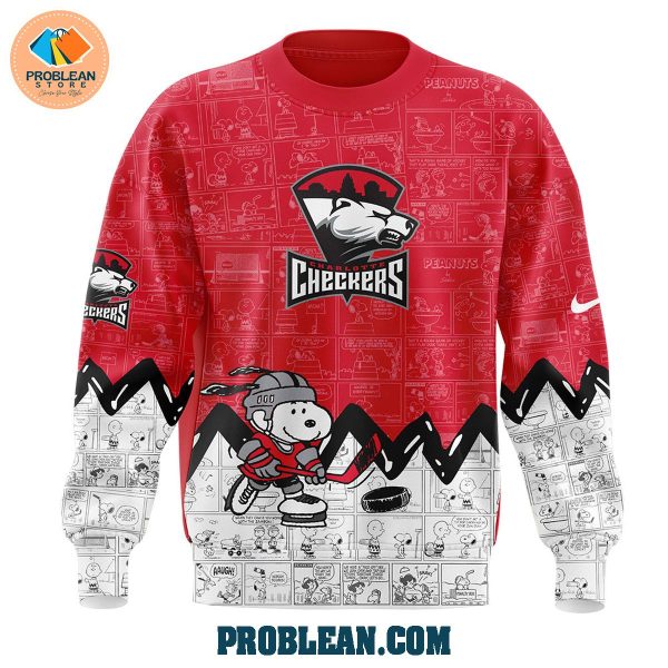 Charlotte Checkers 75th Anniversary Snoopy Peanuts Hoodie T Shirt