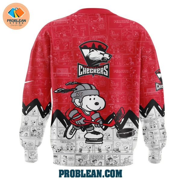 Charlotte Checkers 75th Anniversary Snoopy Peanuts Hoodie T Shirt