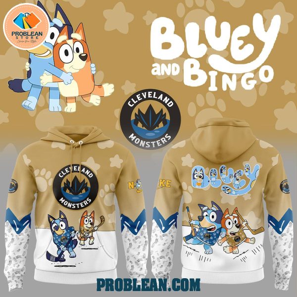 Cleveland Monsters Bluey and Bingo Hoodie T Shirt