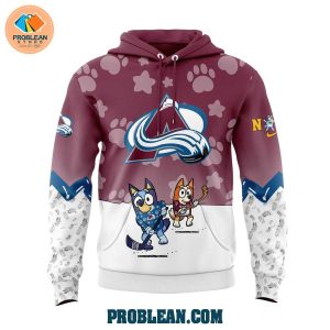 Colorado Avalanche Bluey and Bingo Hoodie T Shirt