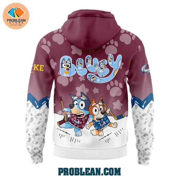 Colorado Avalanche Bluey and Bingo Hoodie T Shirt