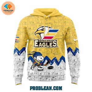 Colorado Eagles 75th Anniversary Snoopy Peanuts Hoodie T Shirt