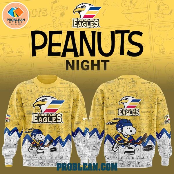 Colorado Eagles 75th Anniversary Snoopy Peanuts Hoodie T Shirt