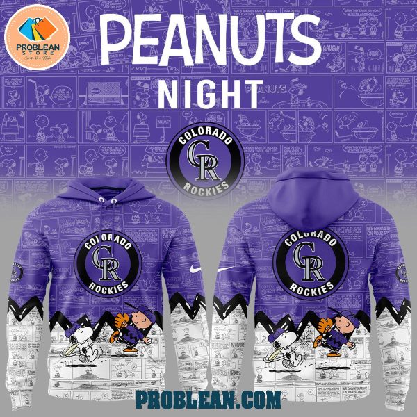 Colorado Rockies 75th Anniversary Snoopy Peanuts Hoodie T Shirt