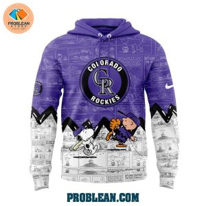 Colorado Rockies 75th Anniversary Snoopy Peanuts Hoodie T Shirt