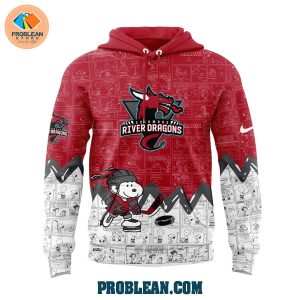 Columbus River Dragons 75th Anniversary Snoopy Peanuts Hoodie T Shirt