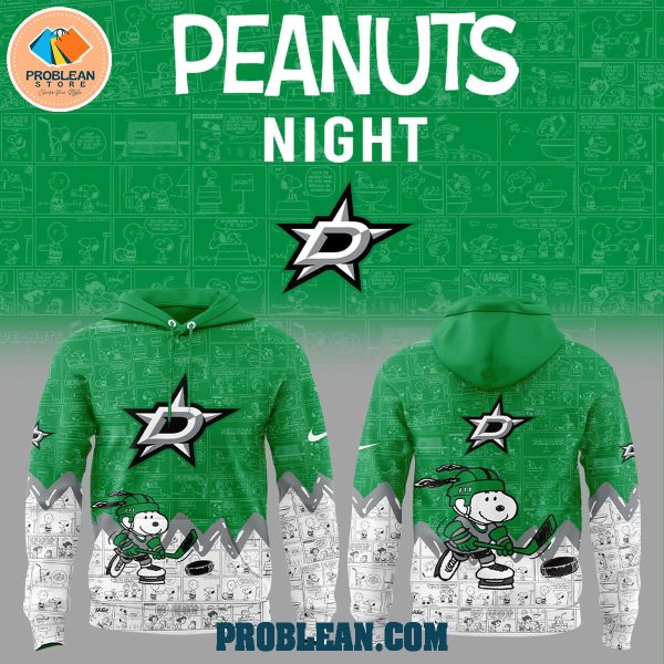 Dallas Stars 75th Anniversary Snoopy Peanuts Hoodie T Shirt