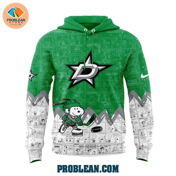 Dallas Stars 75th Anniversary Snoopy Peanuts Hoodie T Shirt