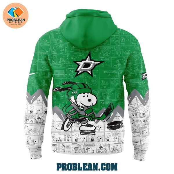 Dallas Stars 75th Anniversary Snoopy Peanuts Hoodie T Shirt