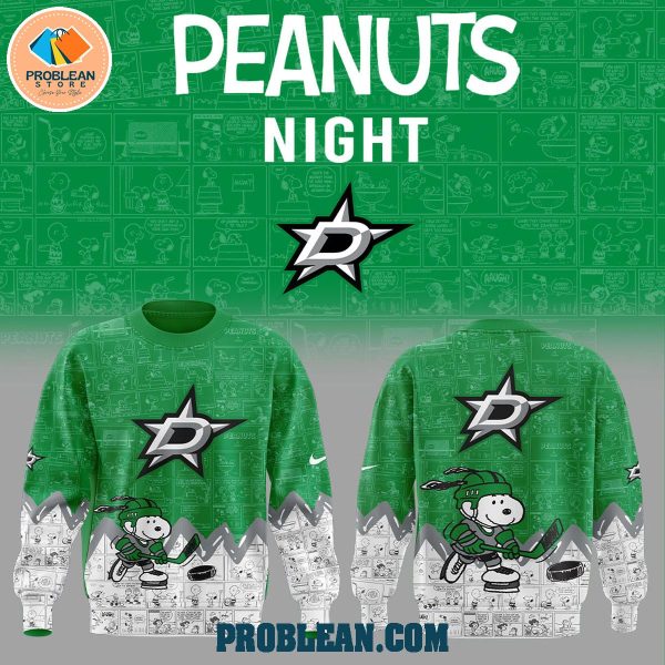 Dallas Stars 75th Anniversary Snoopy Peanuts Hoodie T Shirt