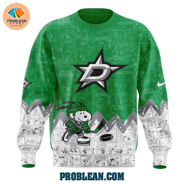 Dallas Stars 75th Anniversary Snoopy Peanuts Hoodie T Shirt