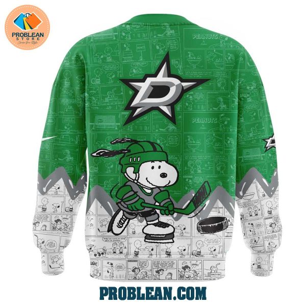 Dallas Stars 75th Anniversary Snoopy Peanuts Hoodie T Shirt