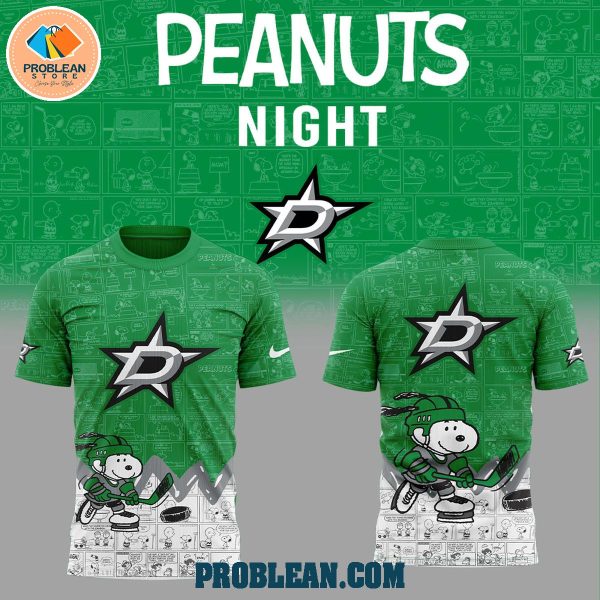 Dallas Stars 75th Anniversary Snoopy Peanuts Hoodie T Shirt