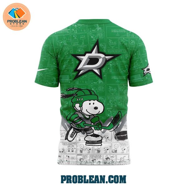 Dallas Stars 75th Anniversary Snoopy Peanuts Hoodie T Shirt