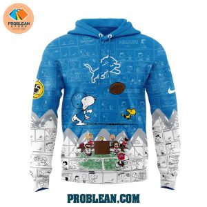 Detroit Lions 75 Years Of Peanuts Hoodie T Shirt