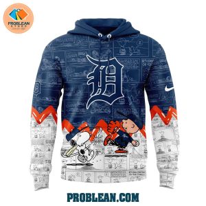 Detroit Tigers 75th Anniversary Snoopy Peanuts Hoodie T Shirt