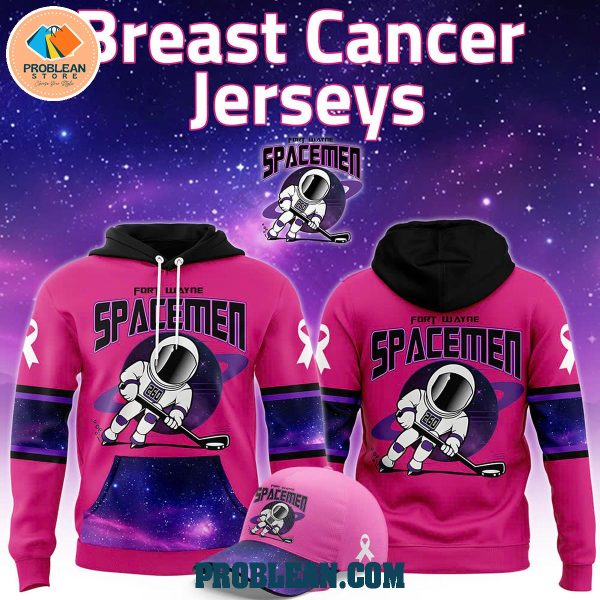 Fort Wayne Spacemen Breast Cancer Jersey Hoodie T Shirt