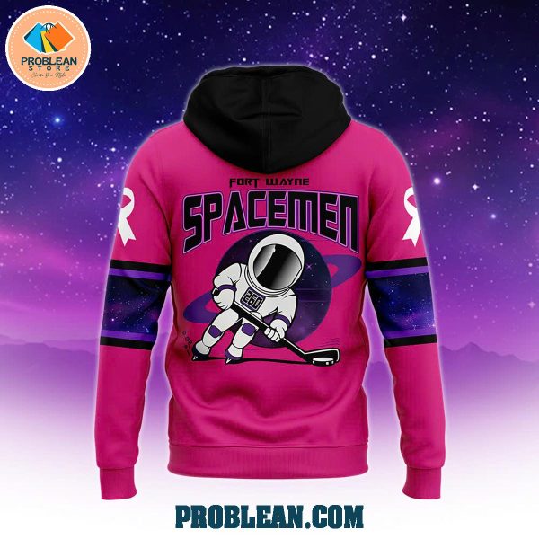 Fort Wayne Spacemen Breast Cancer Jersey Hoodie T Shirt