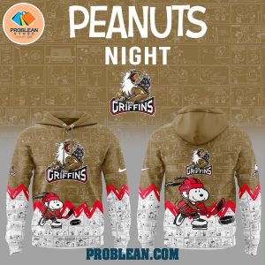 Grand Rapids Griffins 75th Anniversary Snoopy Peanuts Hoodie T Shirt