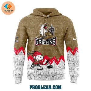 Grand Rapids Griffins 75th Anniversary Snoopy Peanuts Hoodie T Shirt