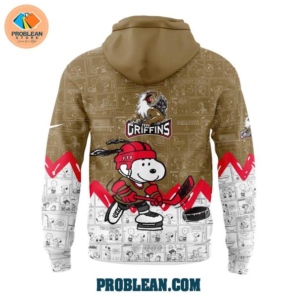 Grand Rapids Griffins 75th Anniversary Snoopy Peanuts Hoodie T Shirt