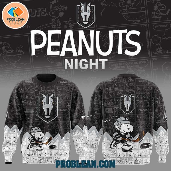 Henderson Silver Knights 75th Anniversary Snoopy Peanuts Hoodie T Shirt