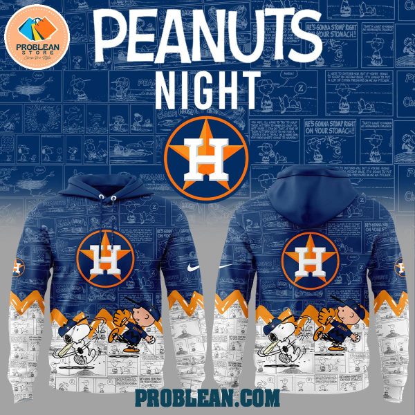 Houston Astros 75th Anniversary Snoopy Peanuts Hoodie T Shirt