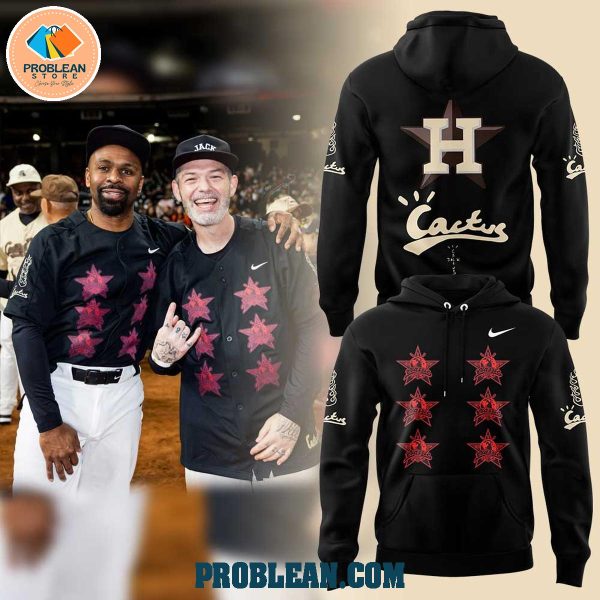 Houston Astros Cactus Jack Foundation Black Hoodie T Shirt