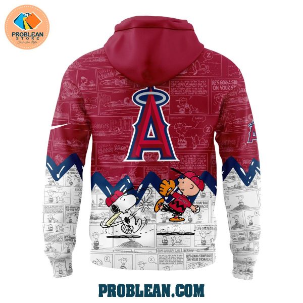 Los Angeles Angels 75th Anniversary Snoopy Peanuts Hoodie T Shirt